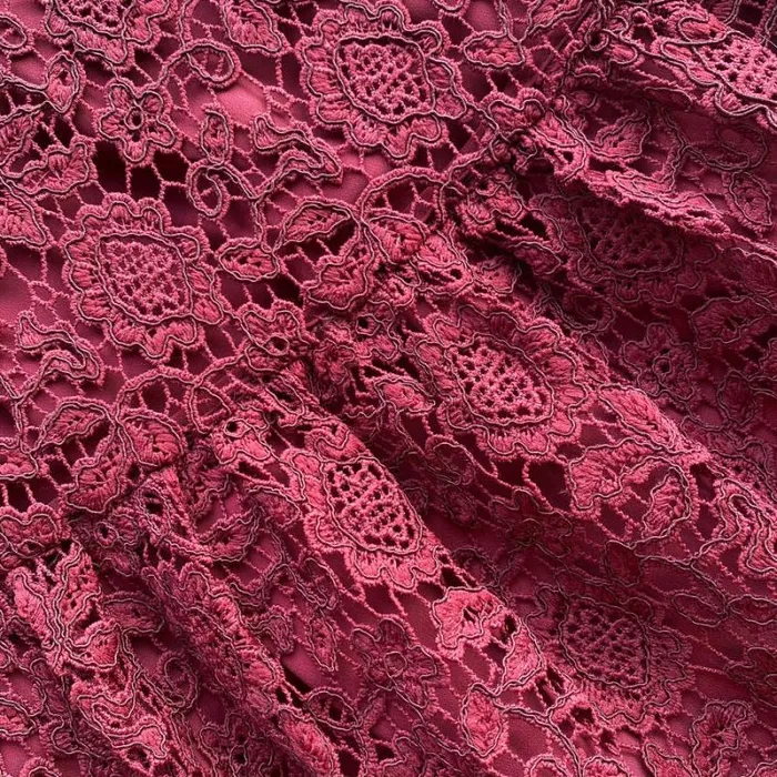 Dresses Woman SelfPortrait Burgundy Guipure Lace Midi Dress Dresses Woman SelfPortrait Burgundy Guipure Lace Midi Dress