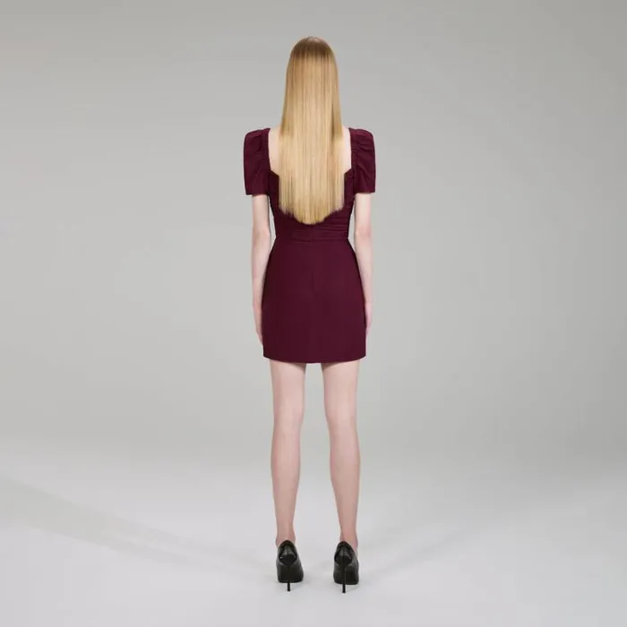 Dresses Woman SelfPortrait Burgundy Lace Midi Dress Dresses Woman SelfPortrait Burgundy Lace Midi Dress