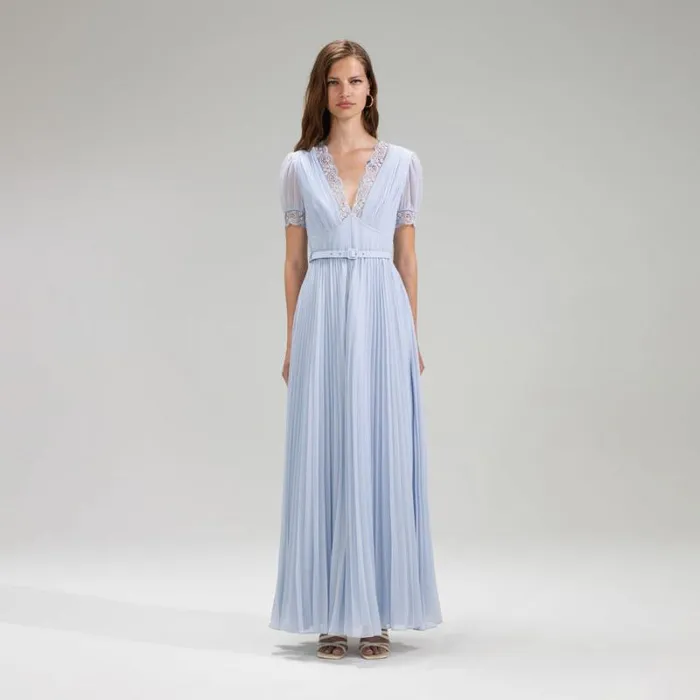 Dresses Woman SelfPortrait Champagne Sequinned Maxi Dress Dresses Woman SelfPortrait Champagne Sequinned Maxi Dress