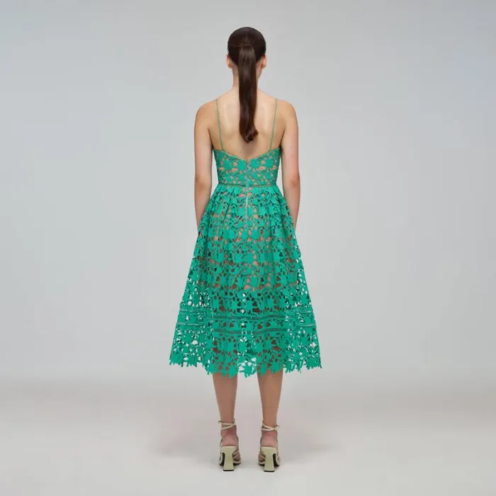 Dresses Woman SelfPortrait Deep Green Azaelea Mini Dress Dresses Woman SelfPortrait Deep Green Azaelea Mini Dress