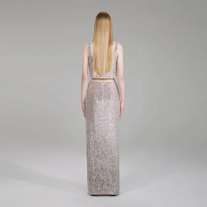 Dresses Woman SelfPortrait Dot Sequin Mesh Maxi Dress Dresses Woman SelfPortrait Dot Sequin Mesh Maxi Dress