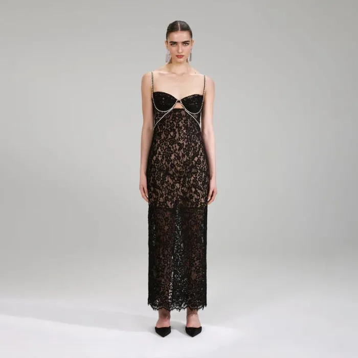 Dresses Woman SelfPortrait Dot Sequin Mesh Maxi Dress Dresses Woman SelfPortrait Dot Sequin Mesh Maxi Dress