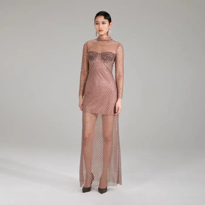 Dresses Woman SelfPortrait Dot Sequin Mesh Maxi Dress Dresses Woman SelfPortrait Dot Sequin Mesh Maxi Dress