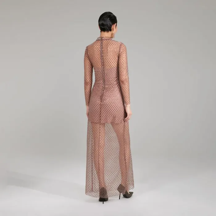 Dresses Woman SelfPortrait Dot Sequin Mesh Maxi Dress Dresses Woman SelfPortrait Dot Sequin Mesh Maxi Dress