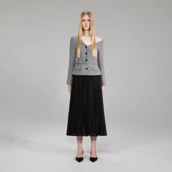 Dresses Woman SelfPortrait Houndstooth Mini Dress Dresses Woman SelfPortrait Houndstooth Mini Dress