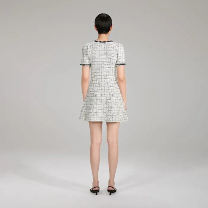 Dresses Woman SelfPortrait Ivory Lurex Knit Dress Dresses Woman SelfPortrait Ivory Lurex Knit Dress