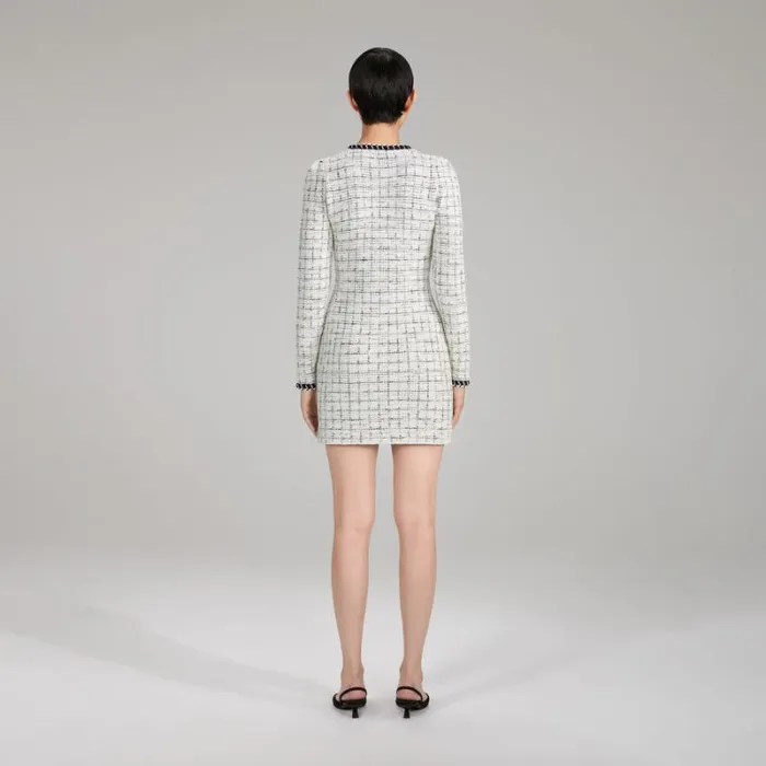 Dresses Woman SelfPortrait Ivory Lurex Knit Dress Dresses Woman SelfPortrait Ivory Lurex Knit Dress