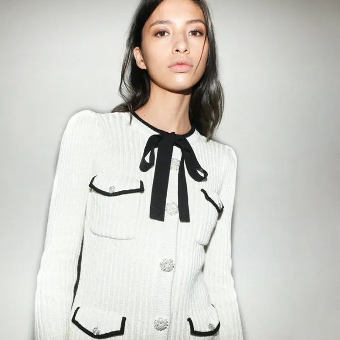 Dresses Woman SelfPortrait Ivory Lurex Knit Dress Dresses Woman SelfPortrait Ivory Lurex Knit Dress