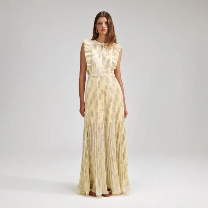 Dresses Woman SelfPortrait Metallic Jacquard Midi Dress Dresses Woman SelfPortrait Metallic Jacquard Midi Dress