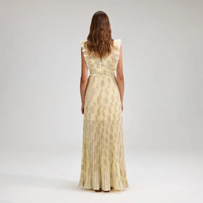Dresses Woman SelfPortrait Metallic Jacquard Midi Dress Dresses Woman SelfPortrait Metallic Jacquard Midi Dress