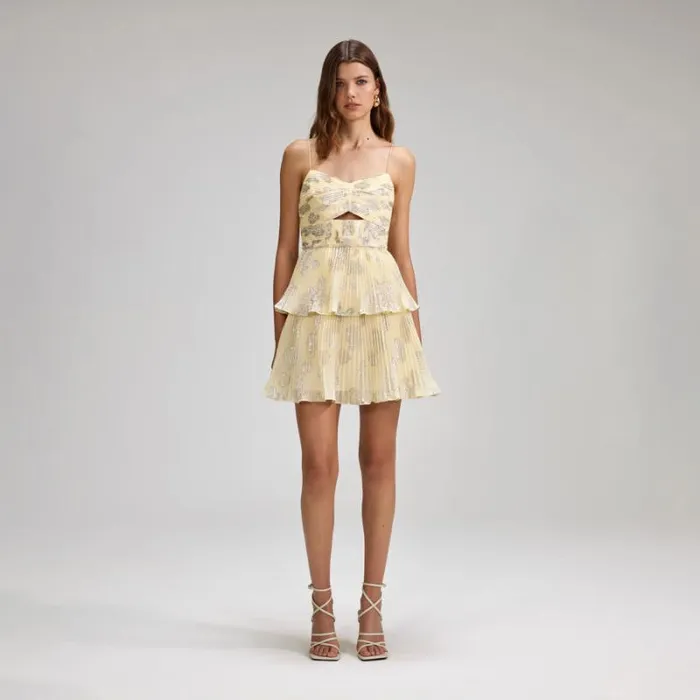 Dresses Woman SelfPortrait Metallic Jacquard Midi Dress Dresses Woman SelfPortrait Metallic Jacquard Midi Dress