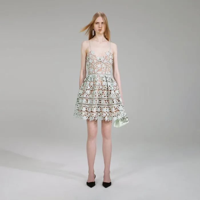 Dresses Woman SelfPortrait Mint Mini Azaelea Dress