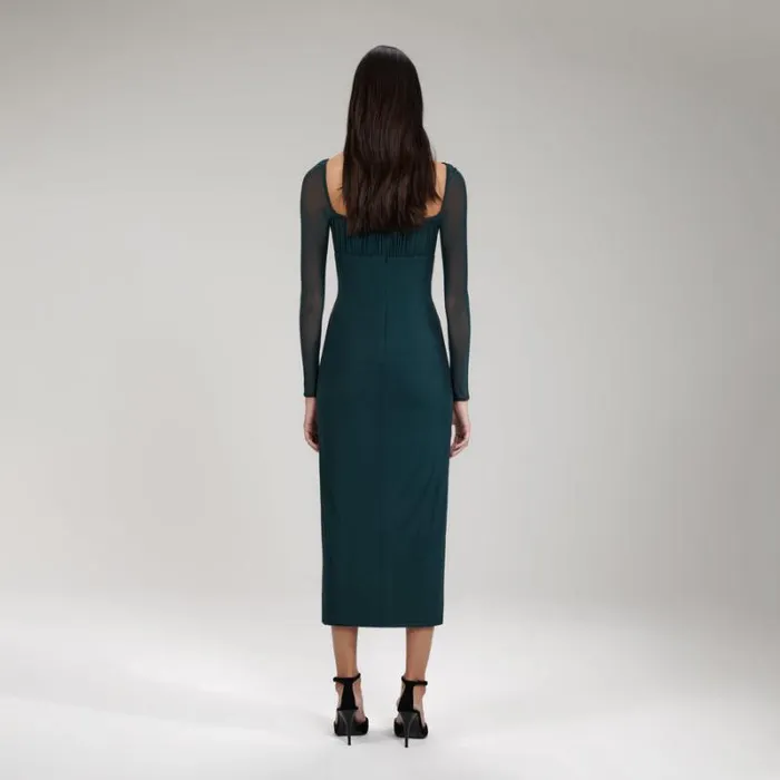 Dresses Woman SelfPortrait Nude Power Mesh Midi Dress Dresses Woman SelfPortrait Nude Power Mesh Midi Dress