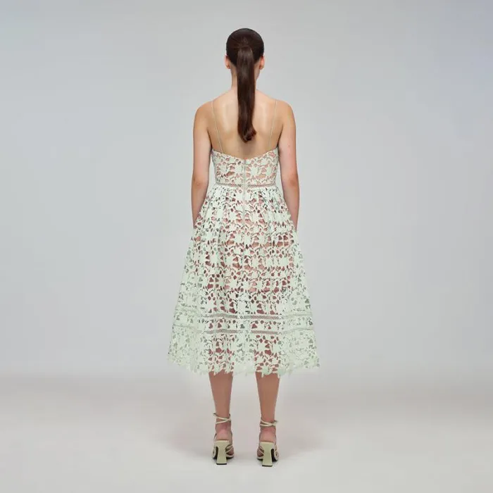 Dresses Woman SelfPortrait Pastel Blue Midi Azaelea Dress Dresses Woman SelfPortrait Pastel Blue Midi Azaelea Dress