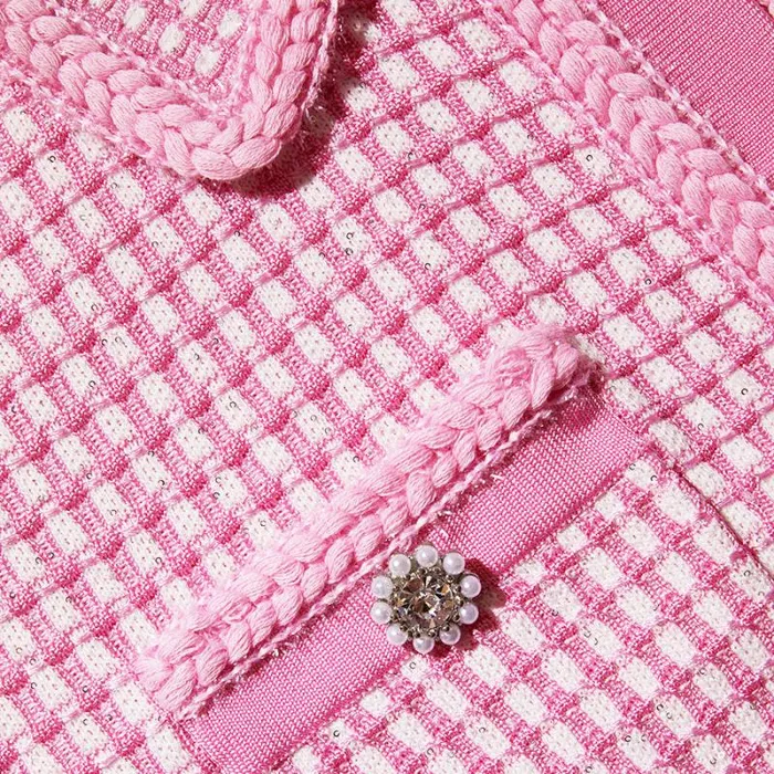 Dresses Woman SelfPortrait Pink Lurex Knitted Mini Dress Dresses Woman SelfPortrait Pink Lurex Knitted Mini Dress