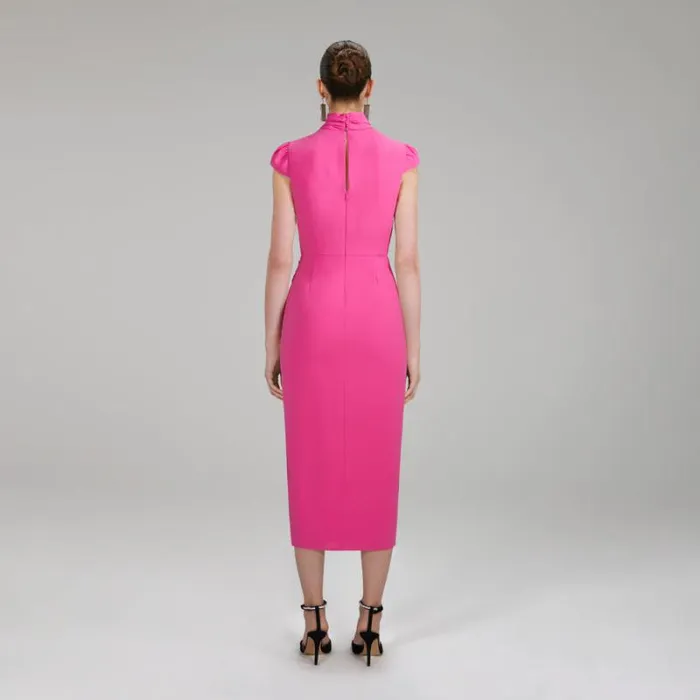 Dresses Woman SelfPortrait Pink Rhinestone Mesh Midi Dress Dresses Woman SelfPortrait Pink Rhinestone Mesh Midi Dress