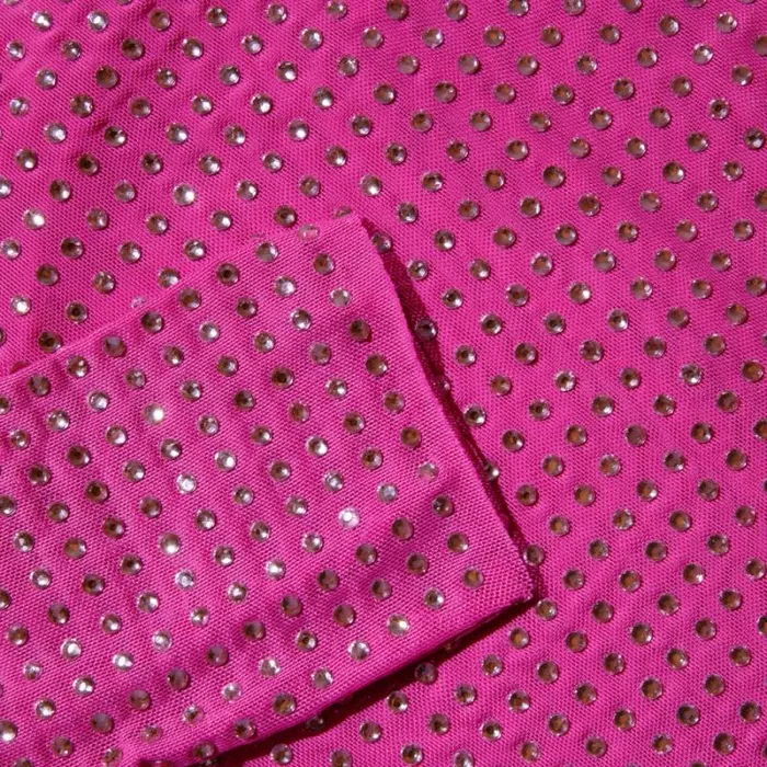 Dresses Woman SelfPortrait Pink Rhinestone Mesh Midi Dress Dresses Woman SelfPortrait Pink Rhinestone Mesh Midi Dress