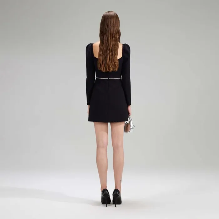 Dresses Woman SelfPortrait Pink Stretch Crepe Twisted Collar Mini Dress Dresses Woman SelfPortrait Pink Stretch Crepe Twisted Collar Mini Dress