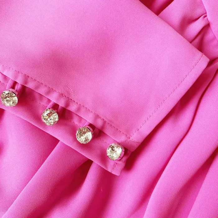Dresses Woman SelfPortrait Pink Stretch Crepe Twisted Collar Mini Dress Dresses Woman SelfPortrait Pink Stretch Crepe Twisted Collar Mini Dress
