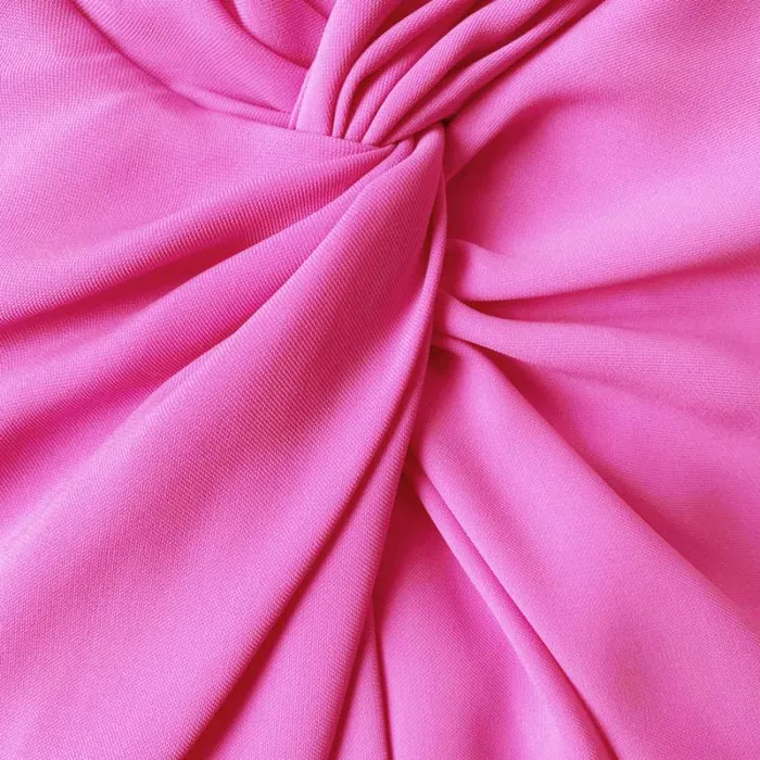 Dresses Woman SelfPortrait Pink Stretch Crepe Twisted Collar Mini Dress Dresses Woman SelfPortrait Pink Stretch Crepe Twisted Collar Mini Dress