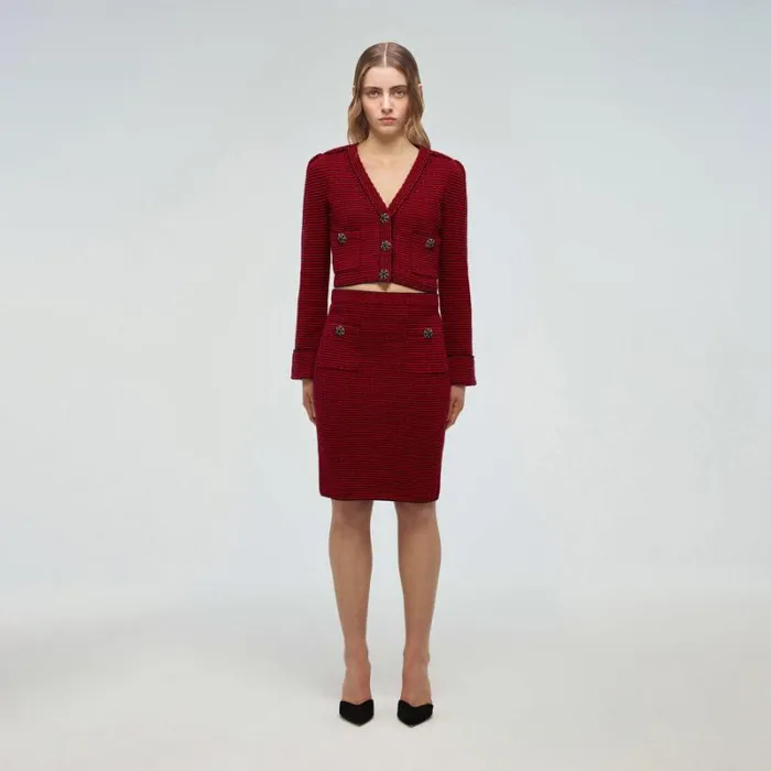 Dresses Woman SelfPortrait Red Melange Fitted Knit Mini Dress Dresses Woman SelfPortrait Red Melange Fitted Knit Mini Dress