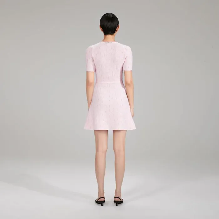 Dresses Woman SelfPortrait Red Melange Knit Cardigan Dress Dresses Woman SelfPortrait Red Melange Knit Cardigan Dress
