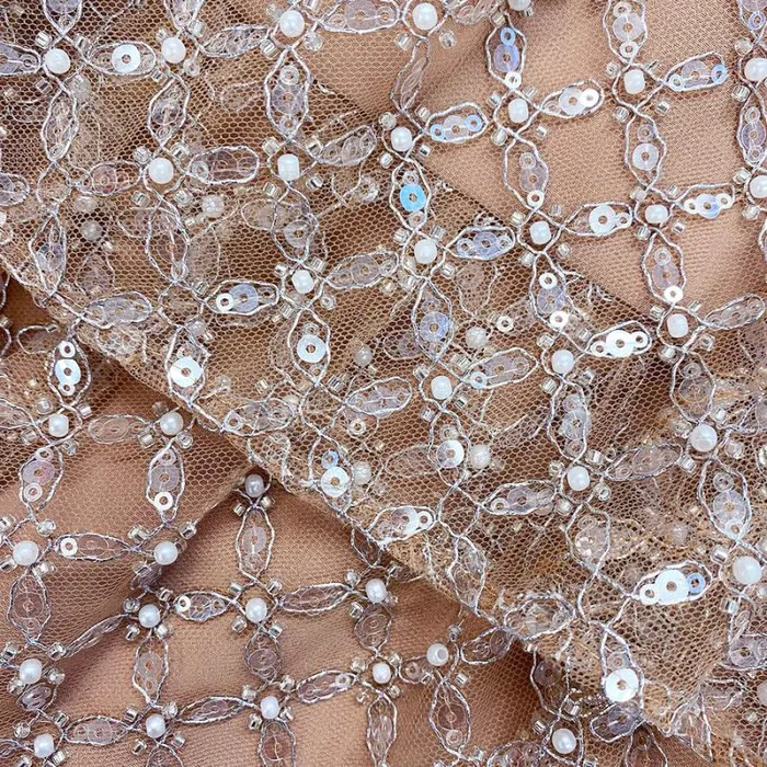 Dresses Woman SelfPortrait Tan Grid Sequin Tiered Midi Dress Dresses Woman SelfPortrait Tan Grid Sequin Tiered Midi Dress