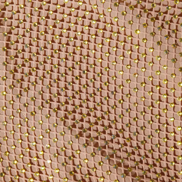 Dresses Woman SelfPortrait Tan Rhinestone Fishnet Maxi Dress Dresses Woman SelfPortrait Tan Rhinestone Fishnet Maxi Dress