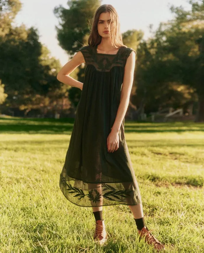 Dresses Women039s The Great The Dawn Dress Vintage Moss