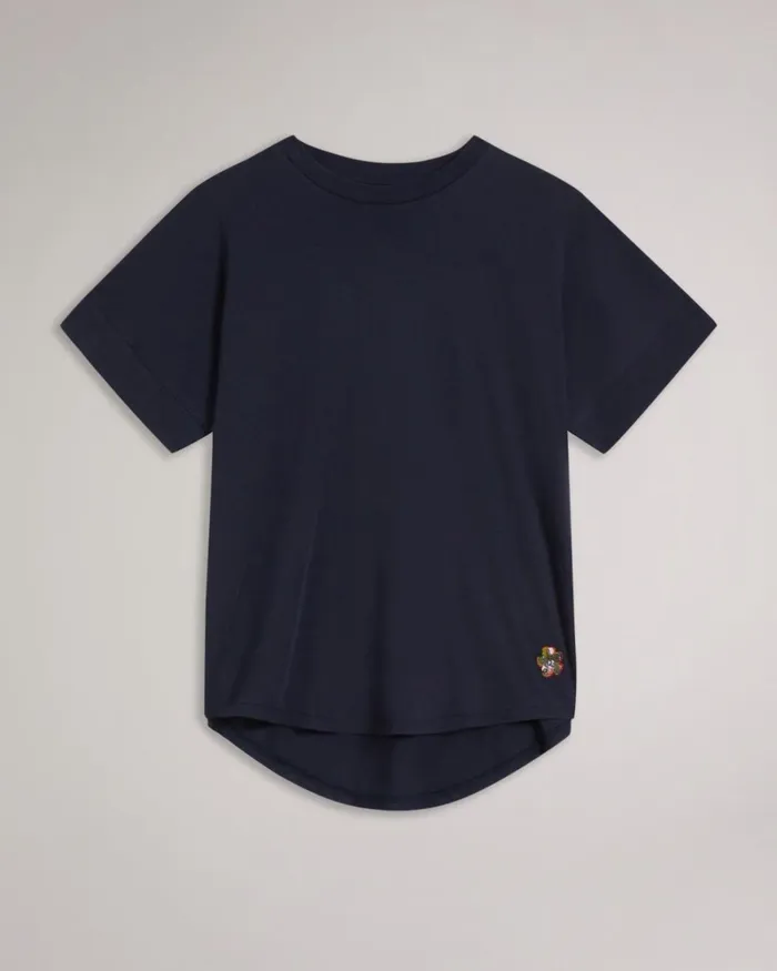 Easy Fit Grown Up Sleeve Tee Navy Women Ted Baker Tops and TShirts