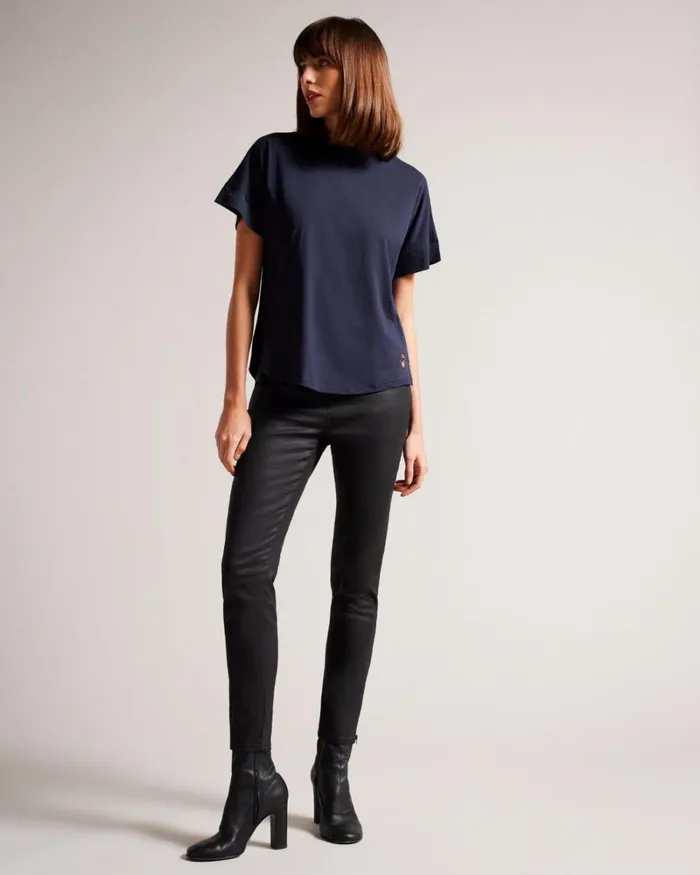 Easy Fit Grown Up Sleeve Tee Navy Women Ted Baker Tops and TShirts
