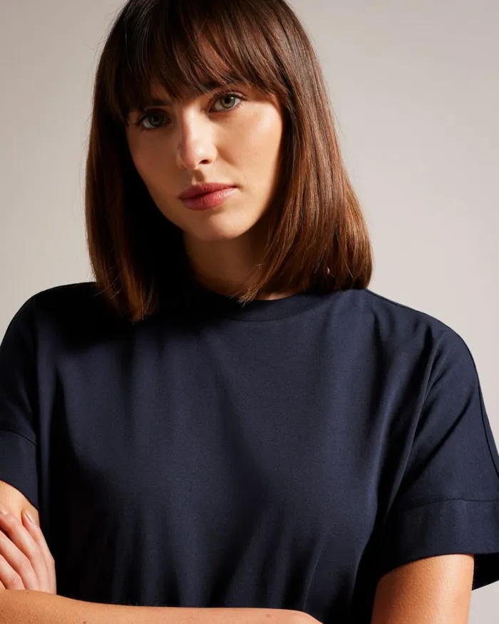 Easy Fit Grown Up Sleeve Tee Navy Women Ted Baker Tops and TShirts