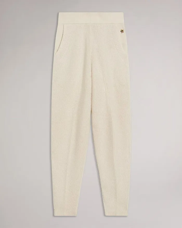 Engineered Knitted Jogger Natural Women Ted Baker Pants and Shorts