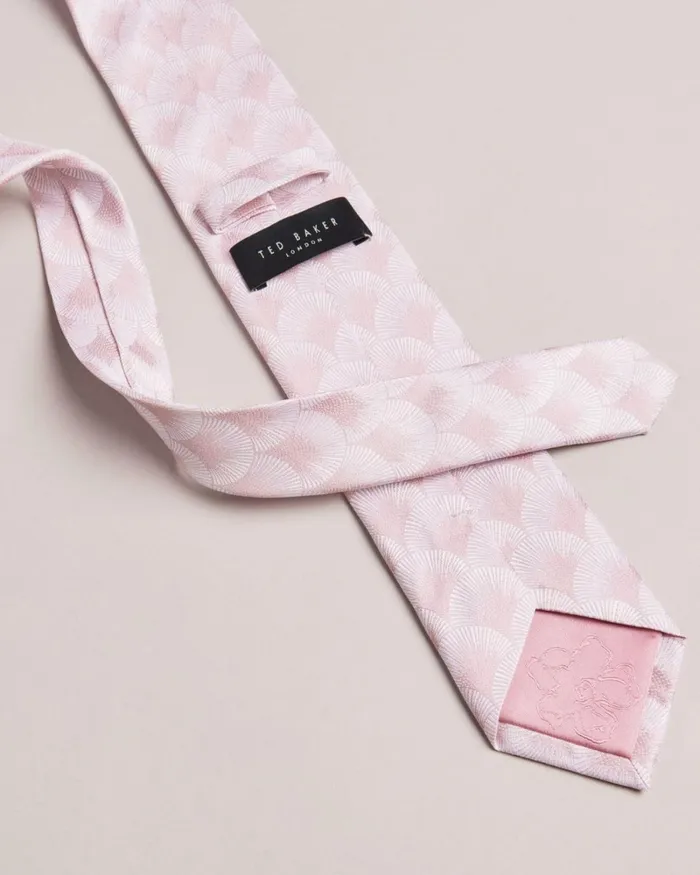 Fan Jacquard Tie Dusky Pink Men Ted Baker Ties and Bow Ties