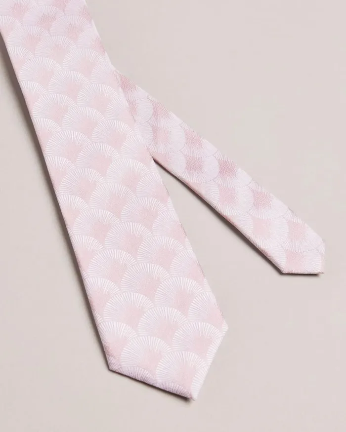Fan Jacquard Tie Dusky Pink Men Ted Baker Ties and Bow Ties Fan Jacquard Tie Dusky Pink Men Ted Baker Ties and Bow Ties