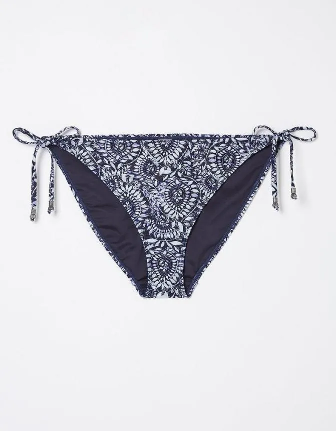 Fatface Beachwear and Swimwear Watercolour Bikini Bottoms Navy 8211 Women