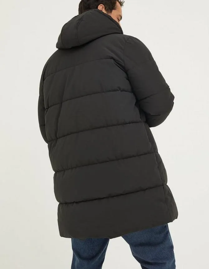 Fatface Coats and Jackets Launton Longline Puffer Jacket Black 8211 Men