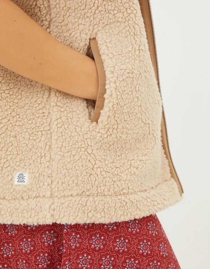 Fatface Coats and Jackets Murphy Fleece Gilet Ivory 8211 Women