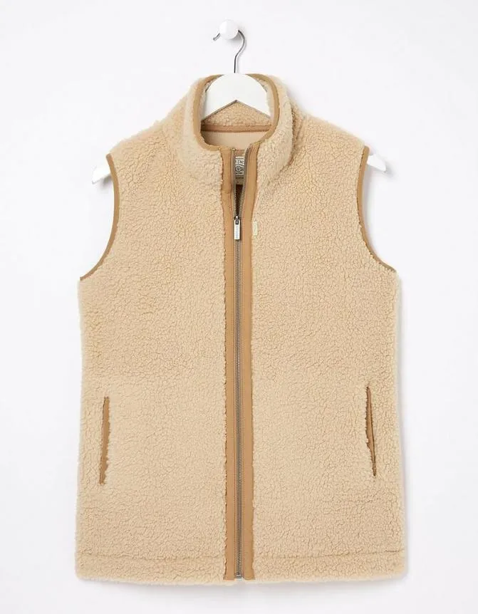 Fatface Coats and Jackets Murphy Fleece Gilet Ivory 8211 Women