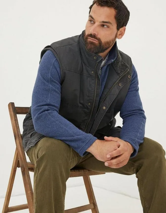 Fatface Coats and Jackets Paignton Gilet Charcoal 8211 Men