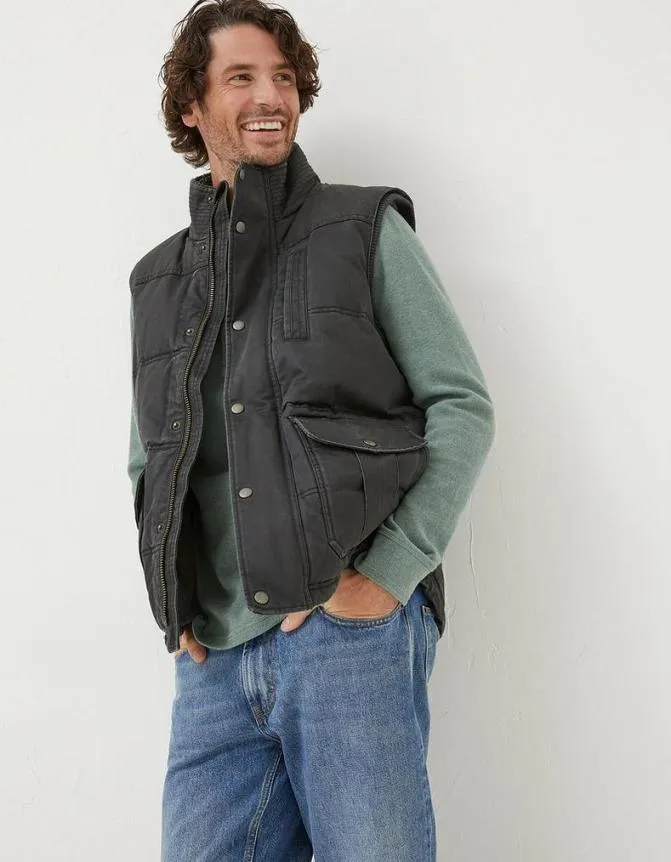 Fatface Coats and Jackets Paignton Gilet Charcoal 8211 Men
