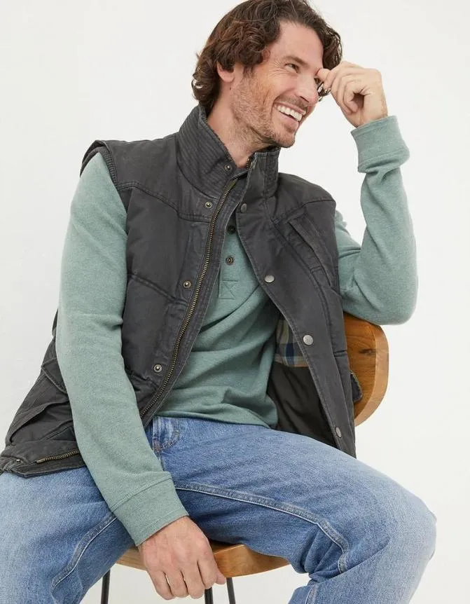 Fatface Coats and Jackets Paignton Gilet Charcoal 8211 Men