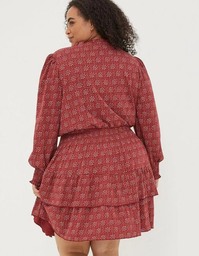 Fatface Dresses Amba Craft Geo Jersey Dress Raspberry Red 8211 Women
