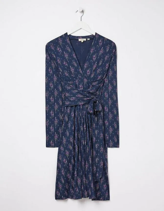 Fatface Dresses Delphine Ink Ditsy Jersey Dress Navy 8211 Women