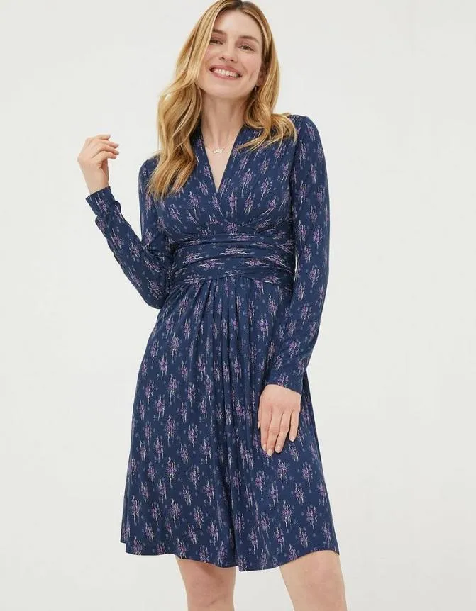 Fatface Dresses Delphine Ink Ditsy Jersey Dress Navy 8211 Women