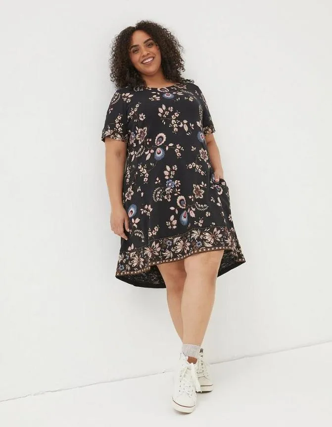 Fatface Dresses Simone Floral Jersey Dress Black 8211 Women