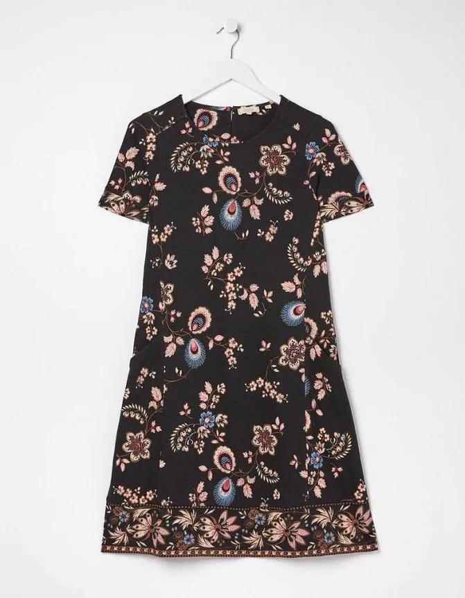 Fatface Dresses Simone Floral Jersey Dress Black 8211 Women