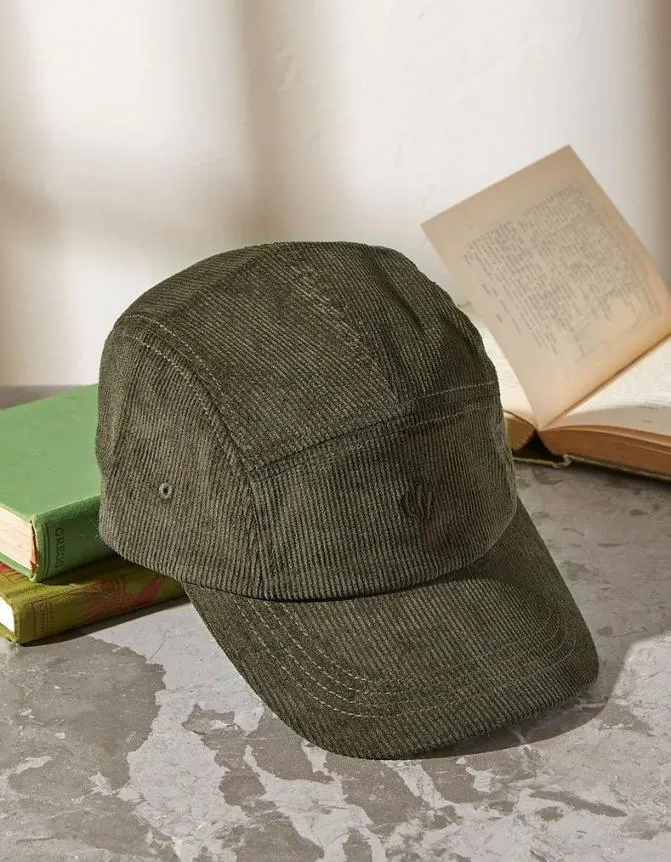 Fatface Hats Cord 5 Panel Cap Khaki Green 8211 Men