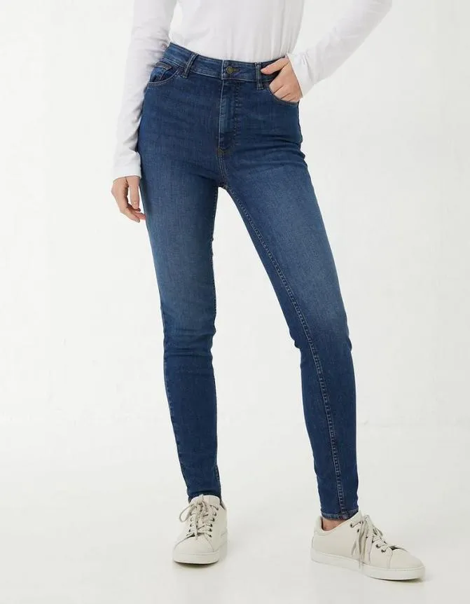 Fatface Jeans and Dungarees Harlow High Waist Stretch Skinny Jeans Blue Vintage 8211 Women