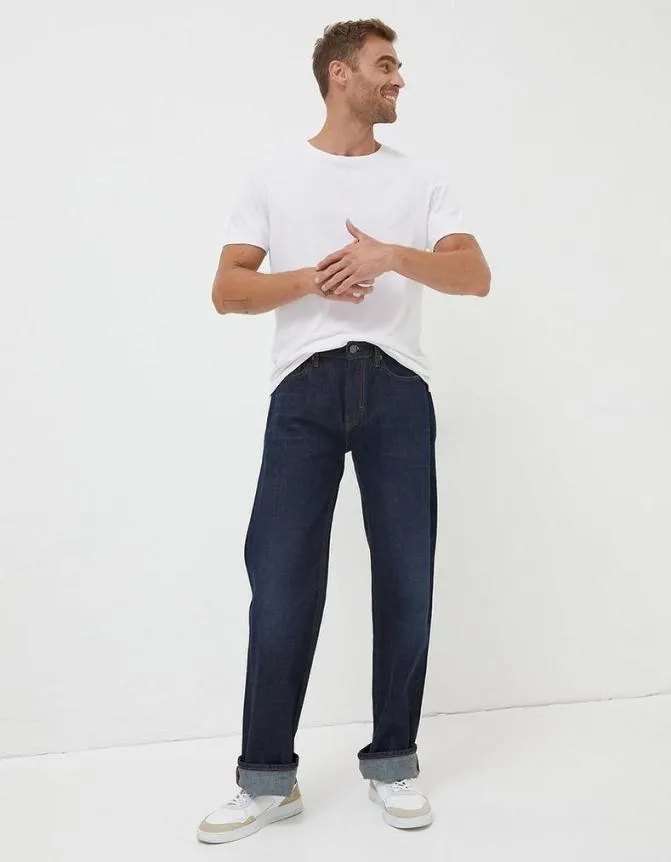 Fatface Jeans Loose Fit Jeans Dark Blue 8211 Men